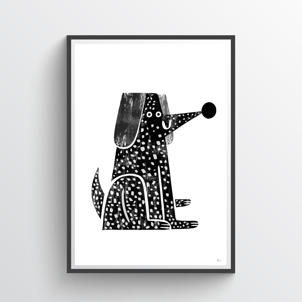 nosey-dog-a3-risograph-print